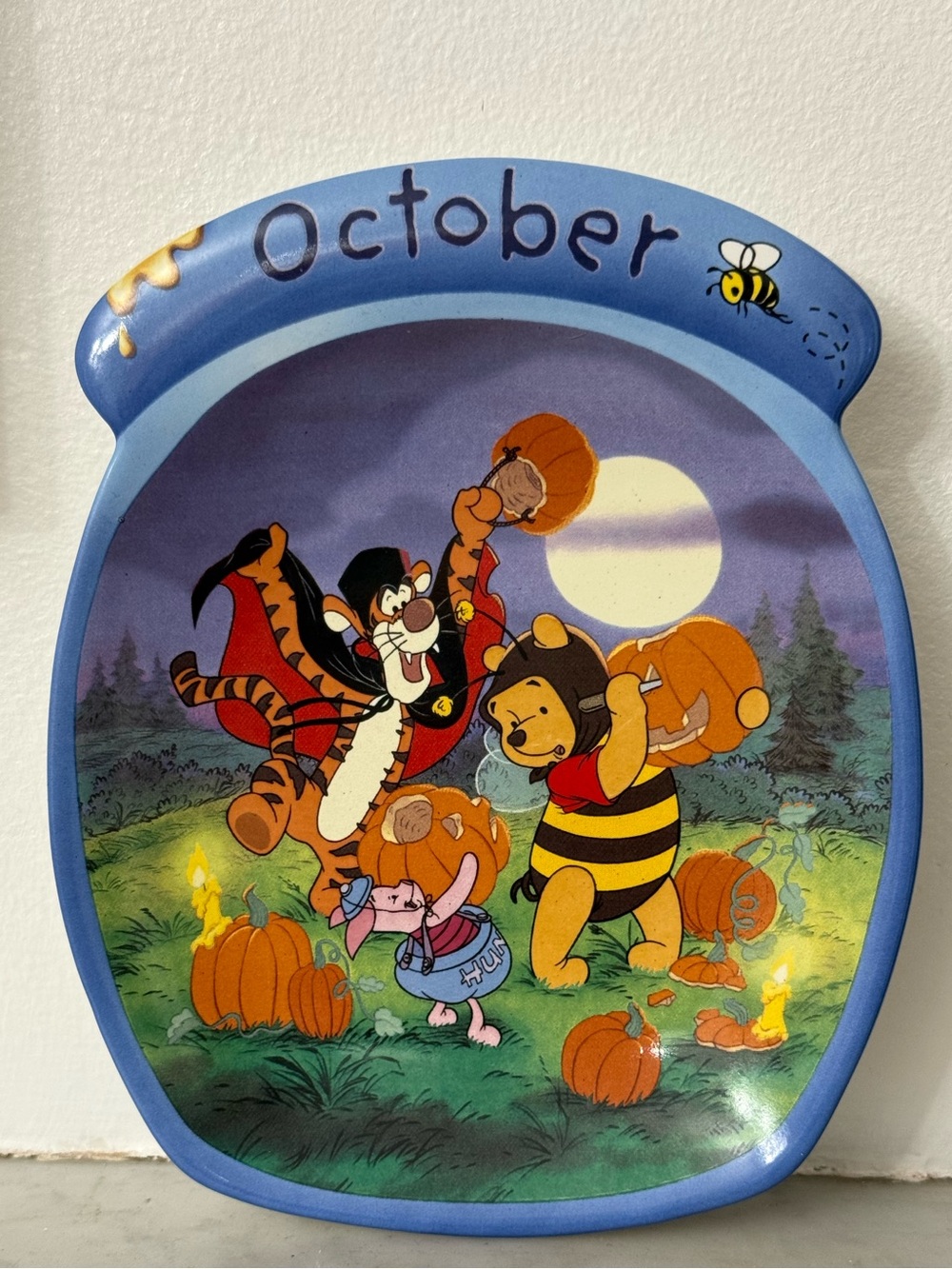 Disney's Winnie the Pooh The Whole Year Through Calendar Plate October